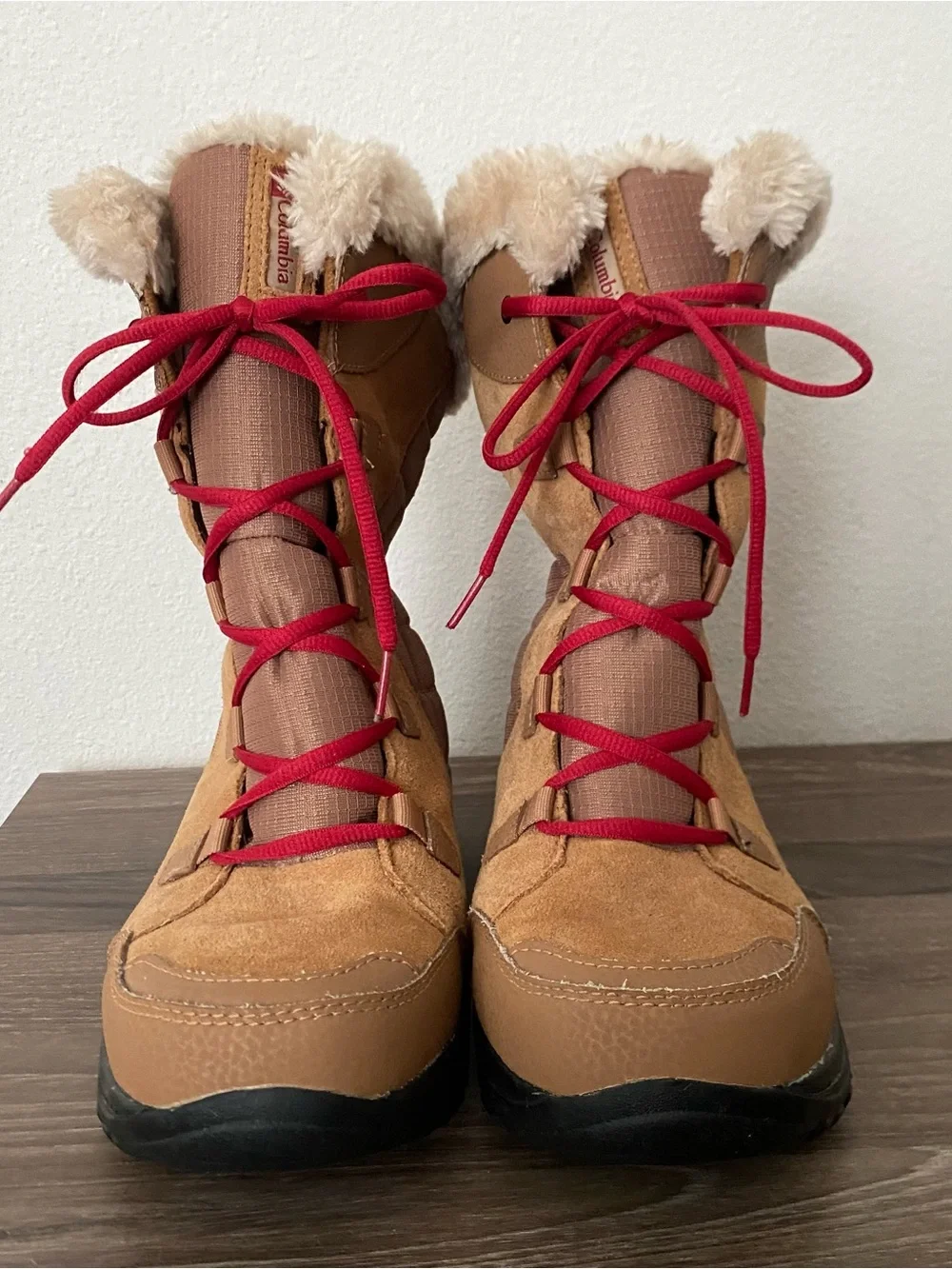 Columbia Womens Ice Maiden II Waterproof Snow Boots Elk Brown Size 10